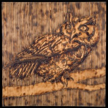 OWL-carved_torched_wood_w_encaustic_wax__30x30_