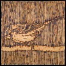 SPARROW-carved_torched_wood_w_encaustic_wax__30x30_