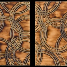 WATER_RINGS_DUO_2-carved_torched_wood_w_encaustic_wax__each_18x18_