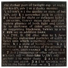 DICTIONARY CARVING DUSK