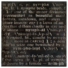 DICTIONARY CARVING NYMPH